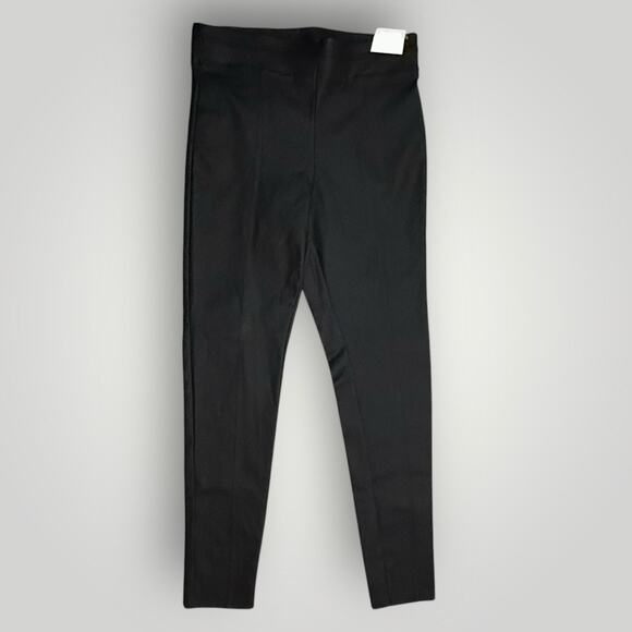 HUE CLASSIC CAREER MOTO PULL ON COATED LEGGINGS BLACK LARGE - Picture 3 of 7